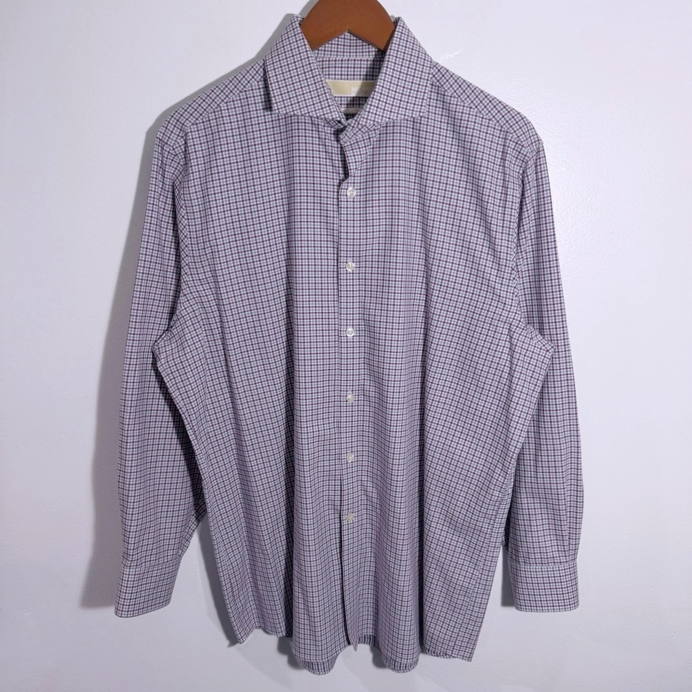 MICHAEL Michael Kors Non Iron Button Down Shirt 100% Cotton Size 16 1/2 - 32/33